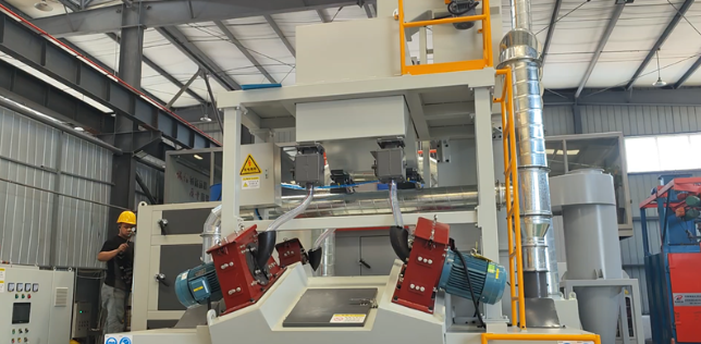 门头沟板材除锈强化，通过式抛丸机应用案例